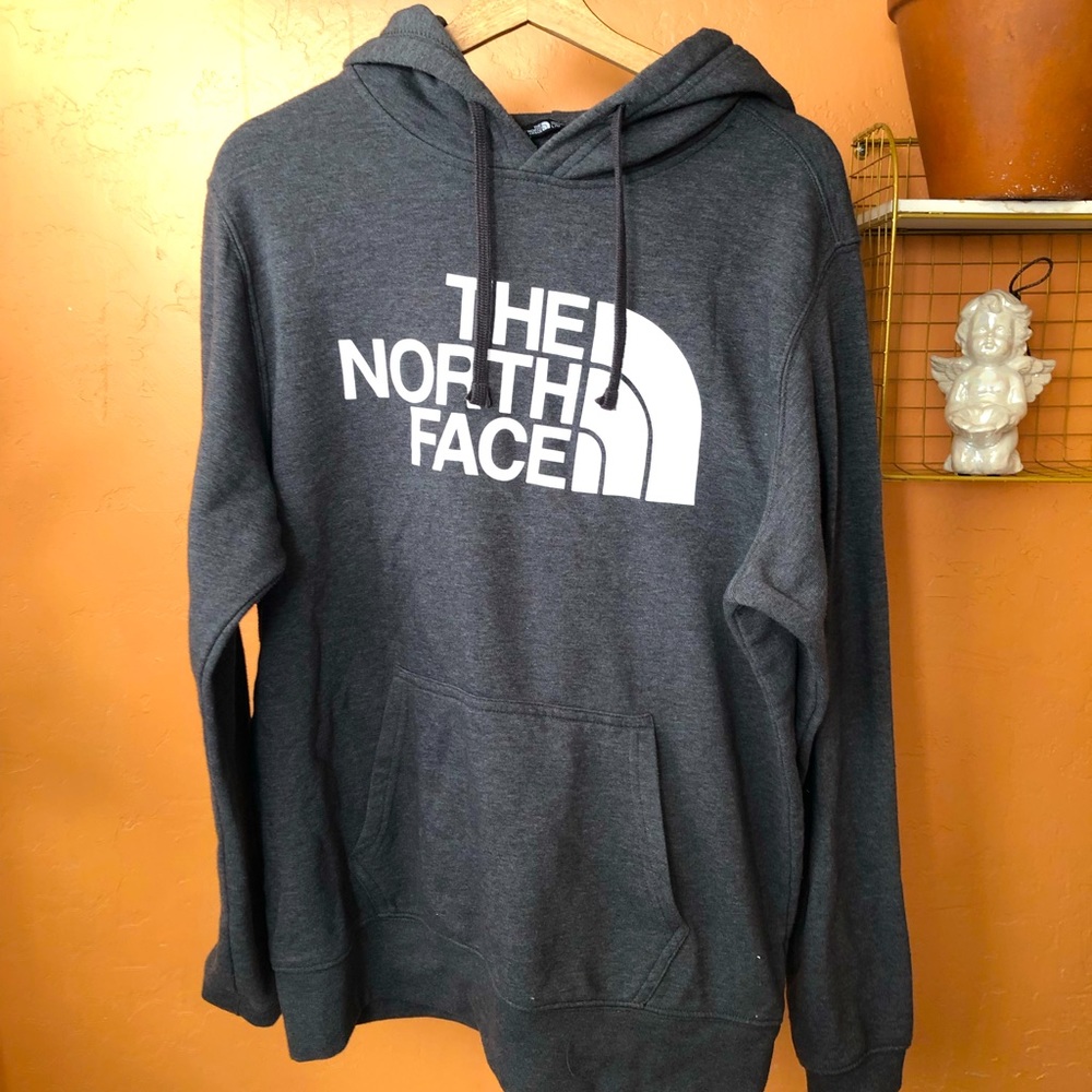 Dark grey The North Face pullover hoodie size large